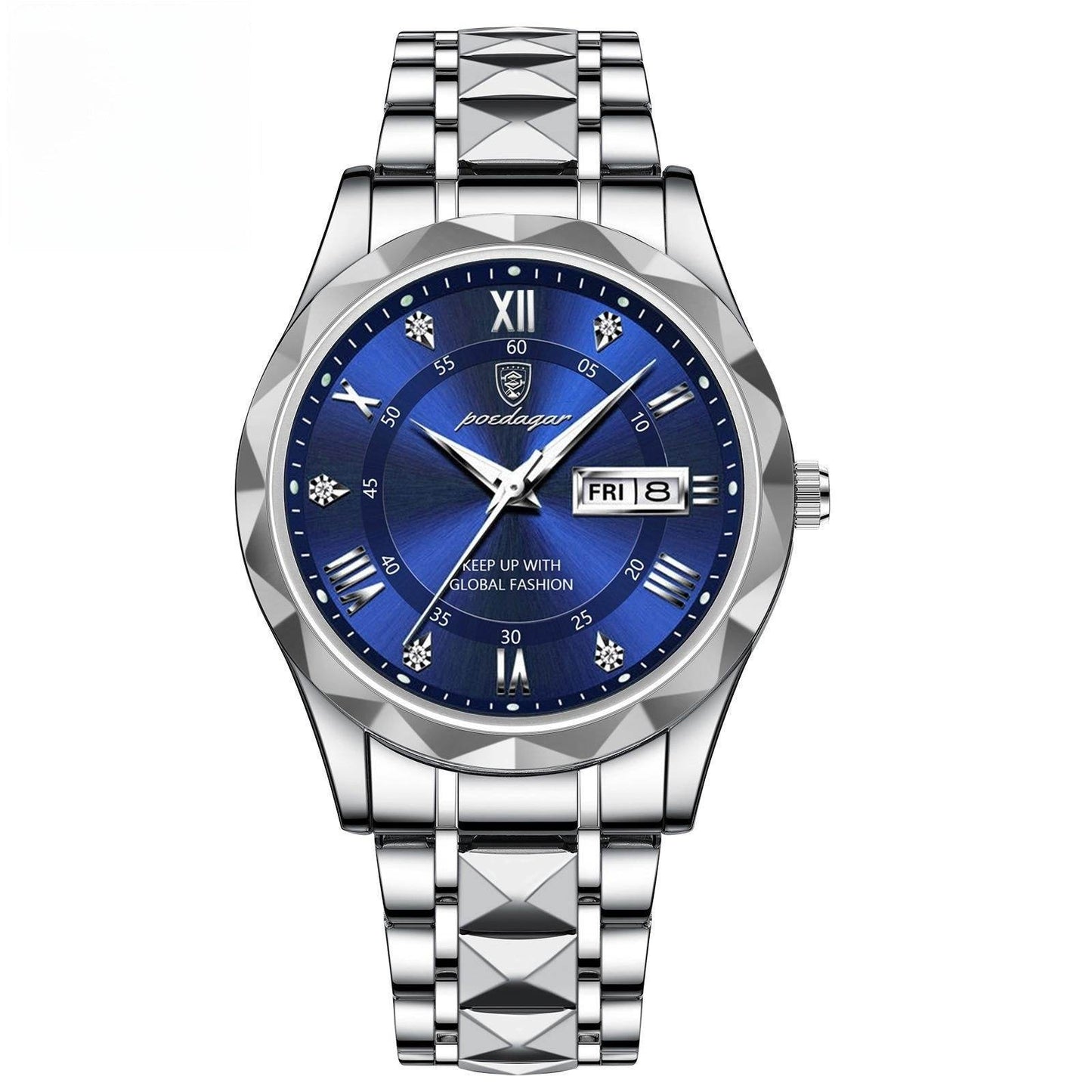 Men's Waterproof Double Calendar Luminous Quartz Watch - terrifictrend