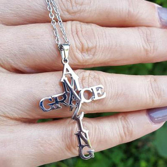 Cross Letter Stainless Steel Necklace - terrifictrend