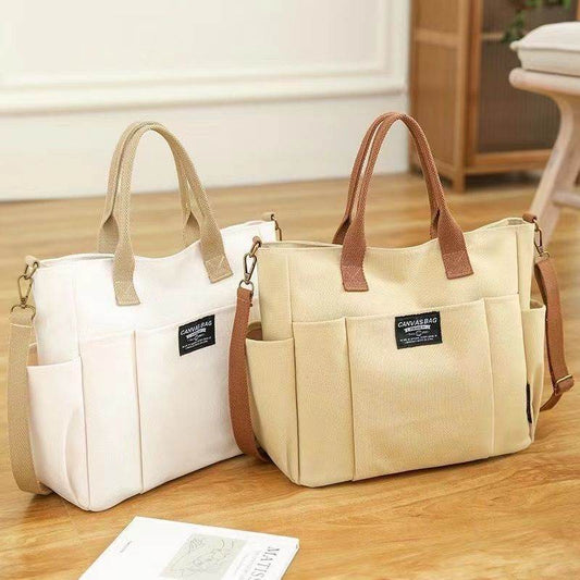 Large Capacity Shoulder Canvas Bag, Commuting Hand Bag - terrifictrend