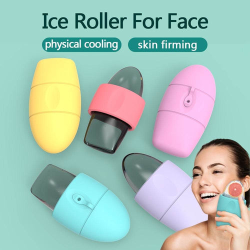 Silicone Ice Face Roller Contour Shrink Pores Remove Dark Circles Massage Skin Beauty Facial Roller For Eyes Neck Skin Care Tool - terrifictrend