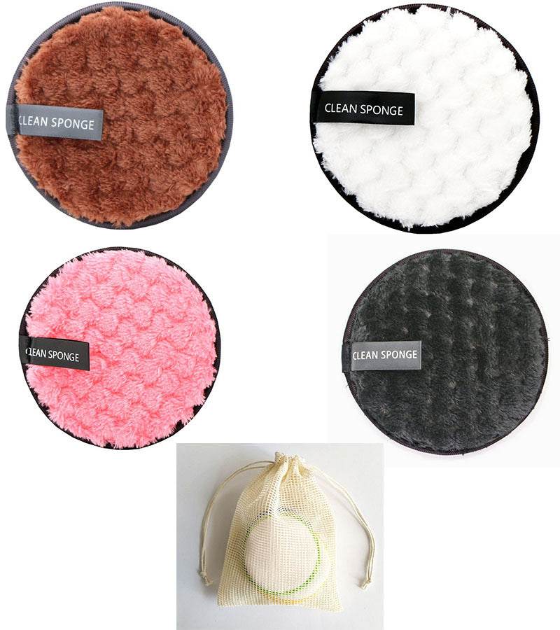 Pineapple Grid Cleansing Pad Round Water Cleansing Cotton Makeup Remover Puff - terrifictrend