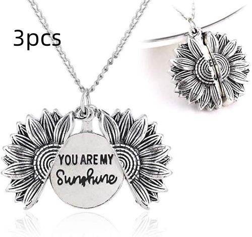 You Are My Sunshine Sunflower Necklace Women Men - terrifictrend