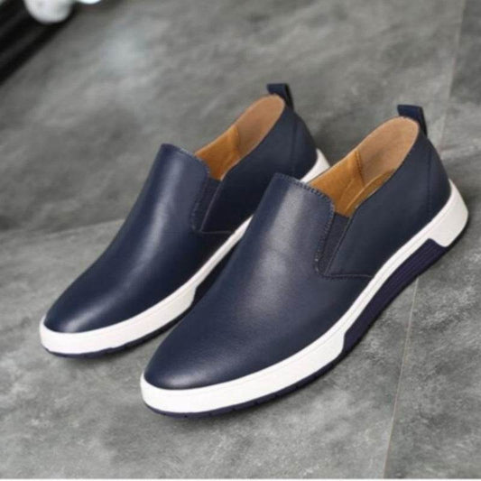 Winter Men Leather Boots Loafers Fashion Warm Cotton Brand Ankle Lace Up Shoes Footwear - terrifictrend