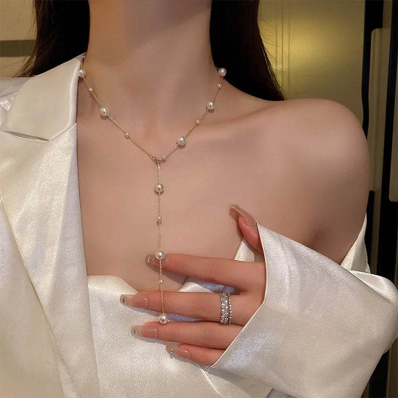 Trendy Pearl Necklace For Women Fashion Starry Pearl Choker Necklaces 2024 Fashion Jewelry Girl Gifts - terrifictrend
