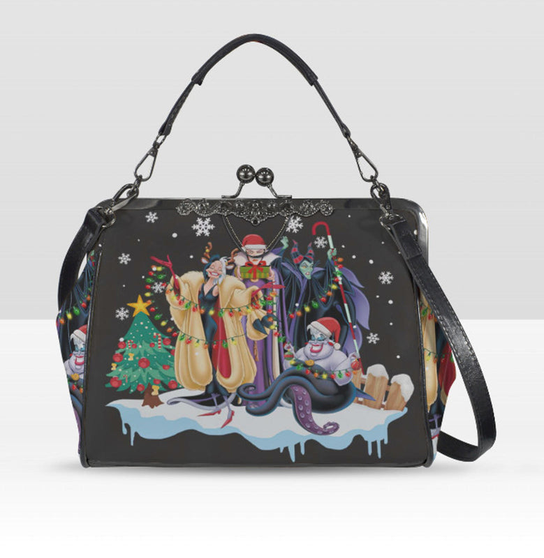 DDisney Villains Evil Queen Cruella Christmas Shoulder Cross Body Bag Satchel NEW terrifictrend
