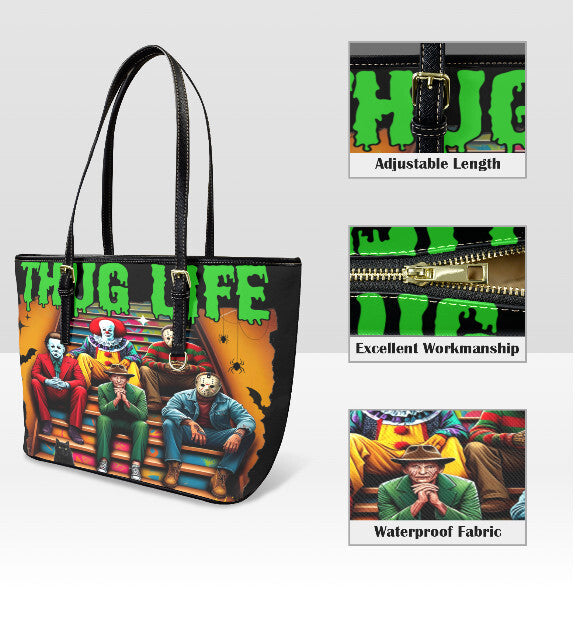 Custom Tote Hand Shoulder Bag 12 X 15 Halloween Thug Life Horror Characters NEW Terrifictrend