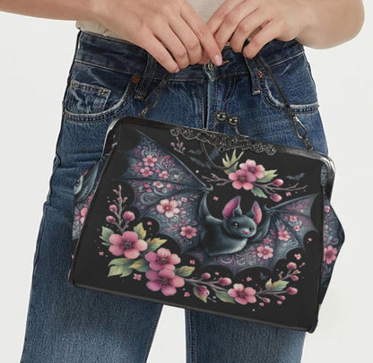 Victorian Gothic Floral Bat Spring Mother's Day  Shoulder Cross Body Bag Satchel Kisslock