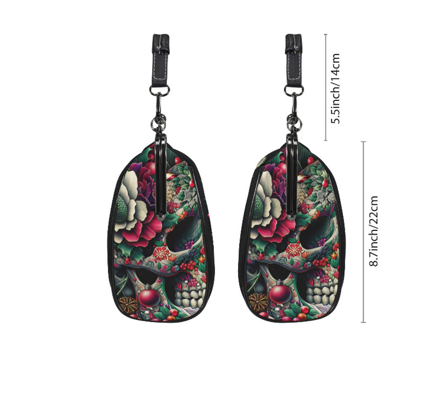 Victorian Gothic Christmas Sugar Skull  Shoulder Cross Body Hand Bag Satchel Kisslock