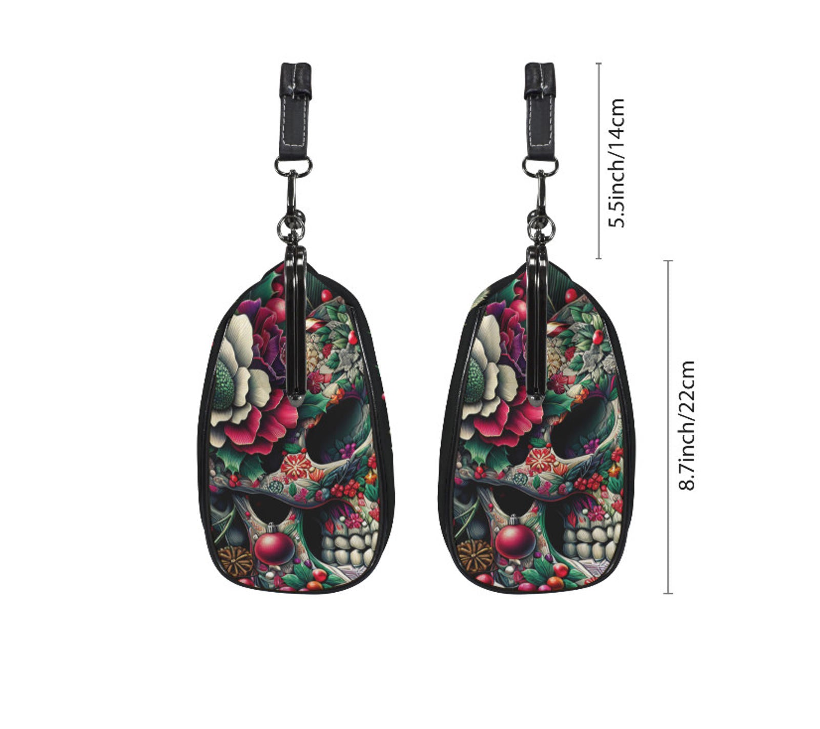 Victorian Gothic Christmas Sugar Skull  Shoulder Cross Body Hand Bag Satchel Kisslock