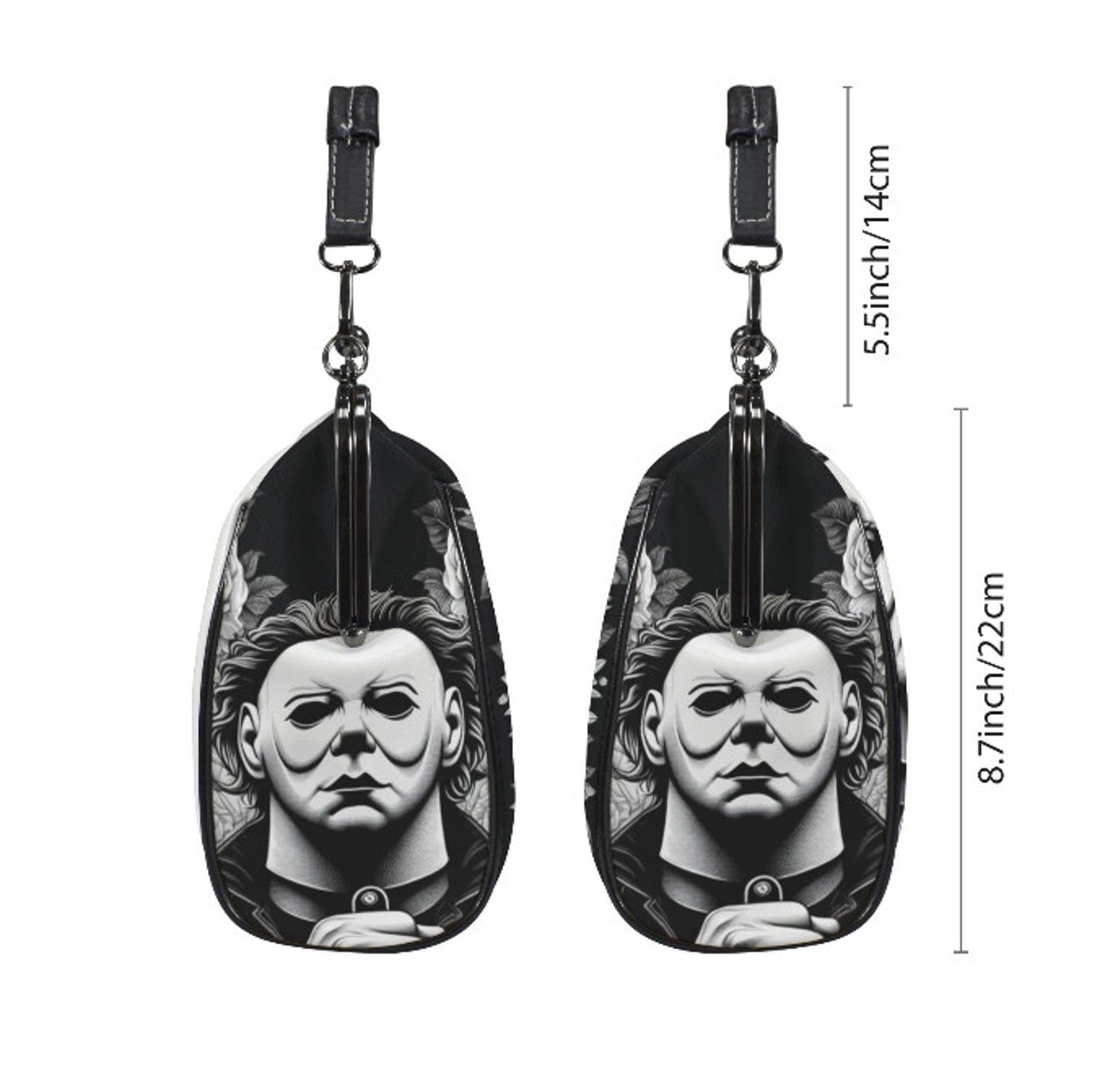Horror Movie Halloween Floral Michael Myers Shoulder Cross Body Bag Satchel NEW Kisslock