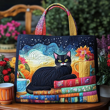 Creative, High-Capacity Tote Bag With Digital Print And Quilted Embroidery Cj