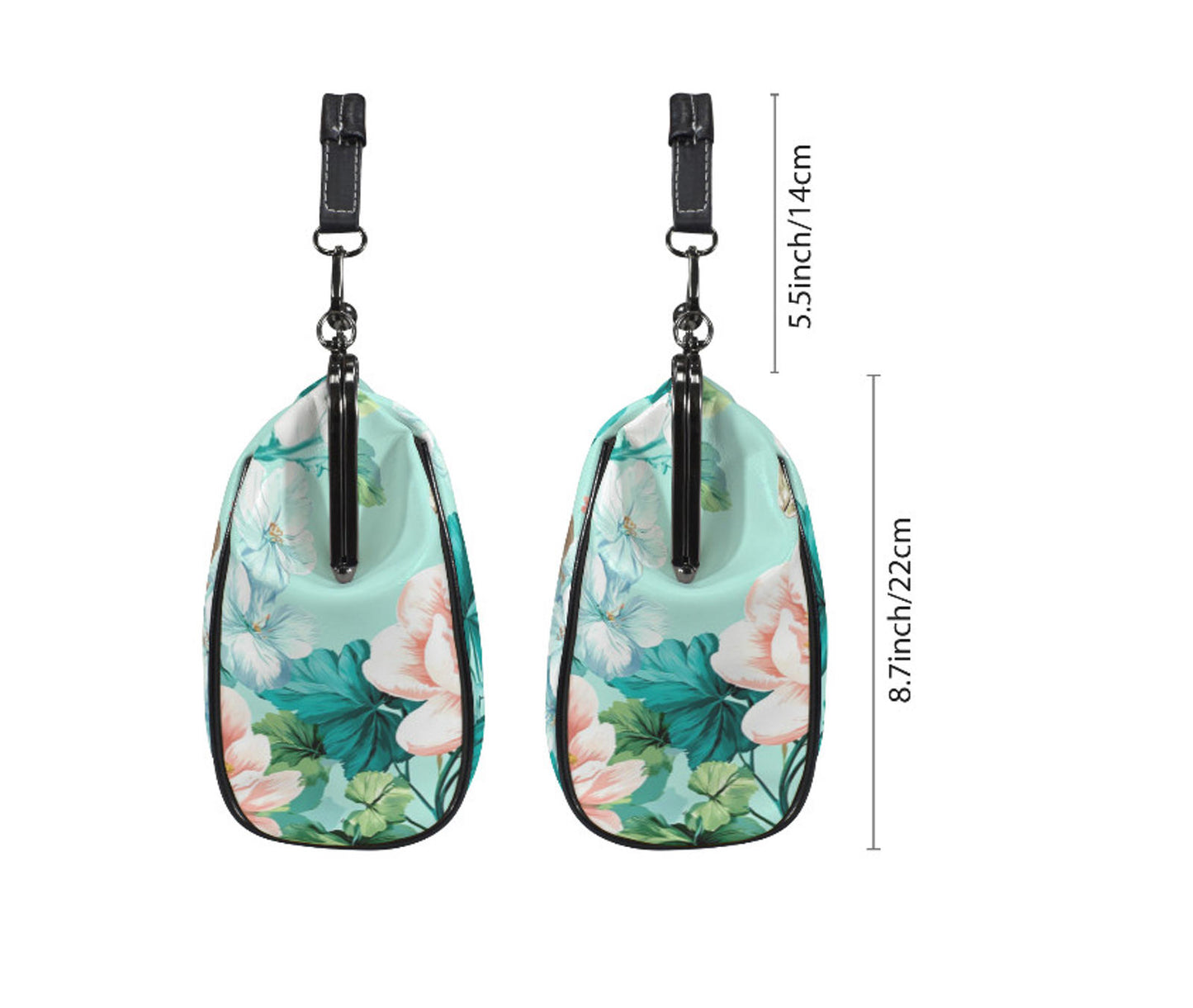 Spring Bunny Rabbit  Garden Flowers Shoulder Cross Body Bag Satchel Mother's Day Kisslock