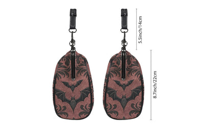 Gothic Baroque Black Burgundy  Halloween Shoulder Cross Body Bag Satchel Holiday Kisslock
