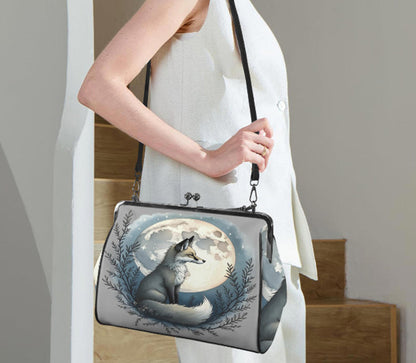 FFox Moon Mystical Hand Shoulder Cross Body Bag Satchel 9 x 13 Gift terrifictrend