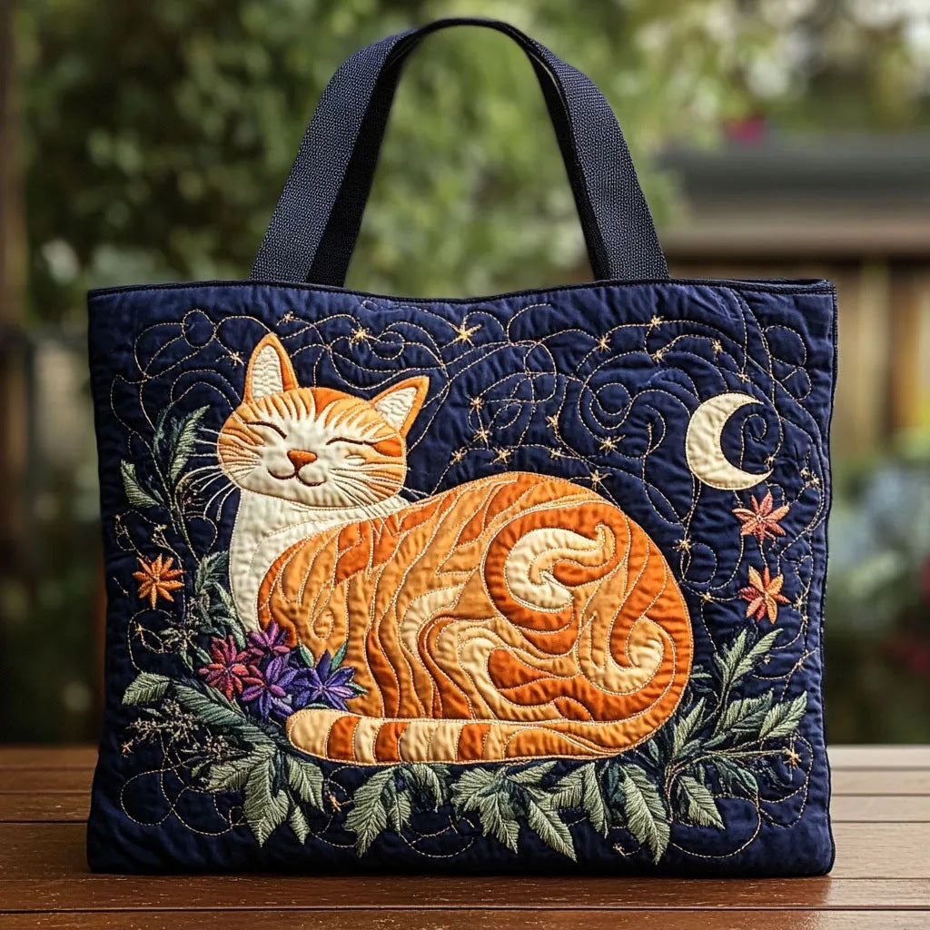 Creative, High-Capacity Tote Bag With Digital Print And Quilted Embroidery Cj