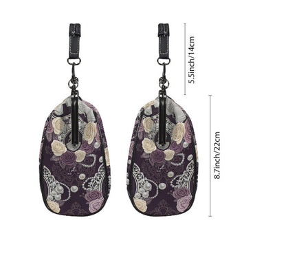 Victorian Cameo Gothic Purple Lavender Rose Shoulder Cross Body Hand Bag Satchel Kisslock