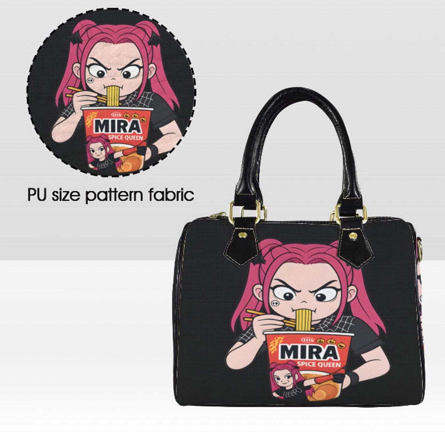 Kpop Demon Hunters Mira Anime Halloween Ramen   Shoulder Cross Body Bag Satchel Kisslock