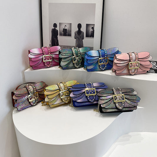 Studded Chain Shoulder Crossbody Bag Cj