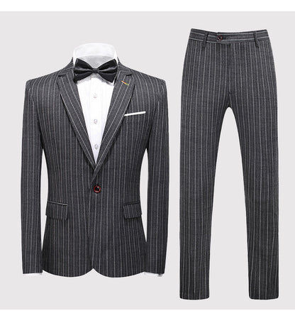 Men's Suits New Large Size Suit Wedding Suit Business Casual Blue Wedding Korean Slim Dress Cj