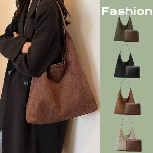 One-shoulder Underarm Bag Women's Large Capacity Shoulder Bag Solid Color Simple Casual Commuter Bag - terrifictrend