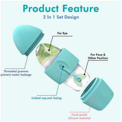 Silicone Ice Face Roller Contour Shrink Pores Remove Dark Circles Massage Skin Beauty Facial Roller For Eyes Neck Skin Care Tool - terrifictrend