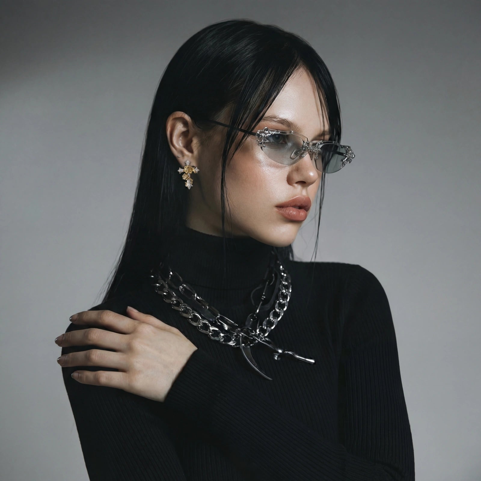 Divine Rose Cross Earrings terrifictrend
