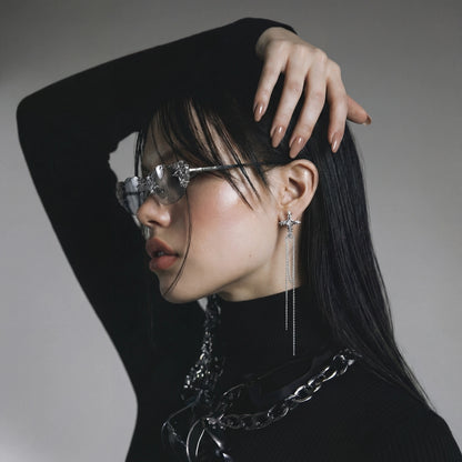 Celestial Cross Tassel Earrings terrifictrend