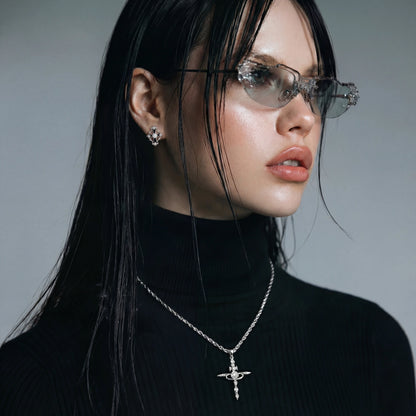 Divine Cross Statement Necklace terrifictrend