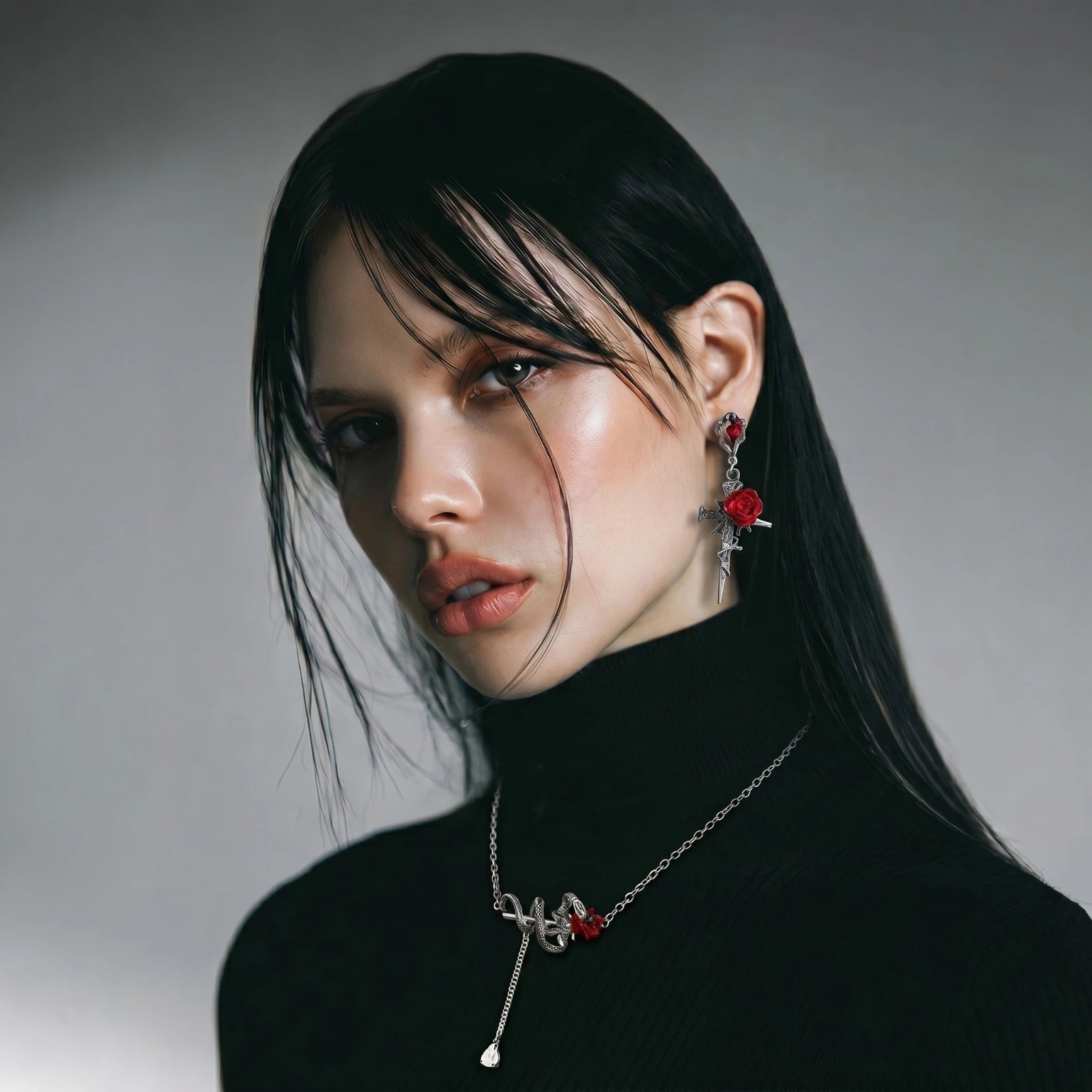 Thorn Rose Dagger Earrings terrifictrend