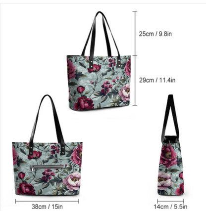 Custom Tote Hand Shoulder Bag 12 X 15 French Floral Elegant NEW Terrifictrend