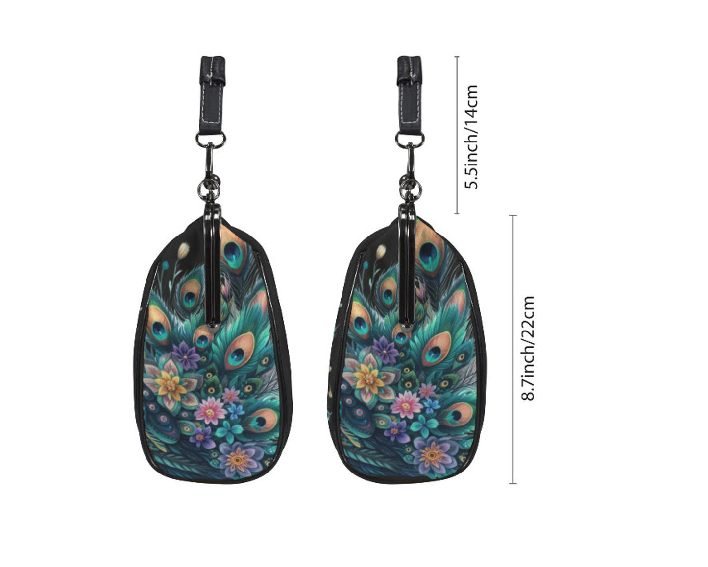 Victorian Gothic Floral Peacock Spring Colors Shoulder Cross Body Bag Satchel Kisslock