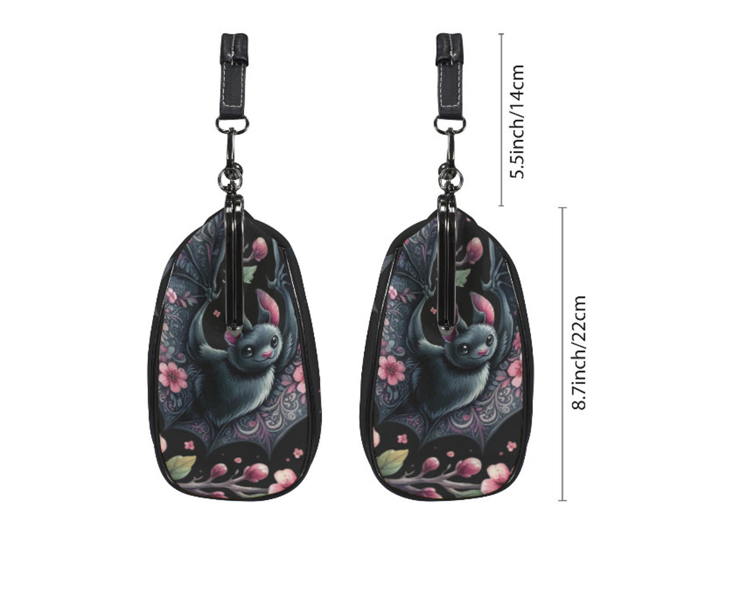 Victorian Gothic Floral Bat Spring Mother's Day  Shoulder Cross Body Bag Satchel Kisslock