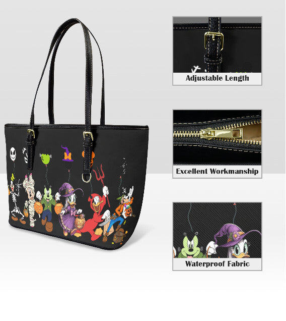 Tote Hand Shoulder Bag 12 X 15 Disney Micky Minnie Donald Duck Pluto Halloween Terrifictrend