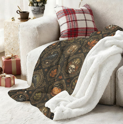 Sherpa Fleece Blanket 40" x 50" Home Decor Throw Gothic Victorian Halloween NEW Terrific Trend