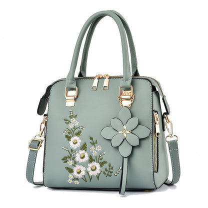 Fashion Flowers Embroidered Handbag Women Shoulder Messenger Bags Cj