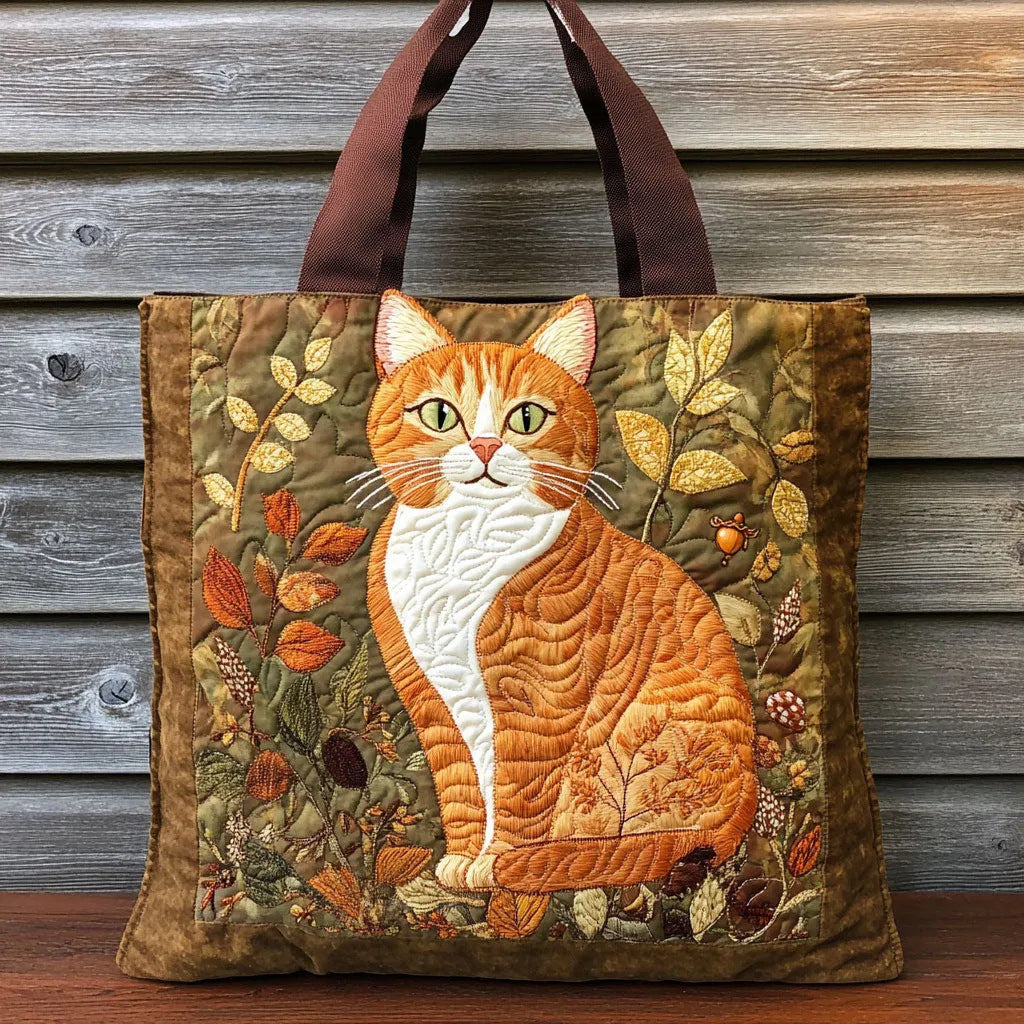 Creative, High-Capacity Tote Bag With Digital Print And Quilted Embroidery Cj