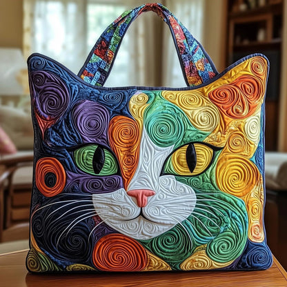 Creative, High-Capacity Tote Bag With Digital Print And Quilted Embroidery Cj