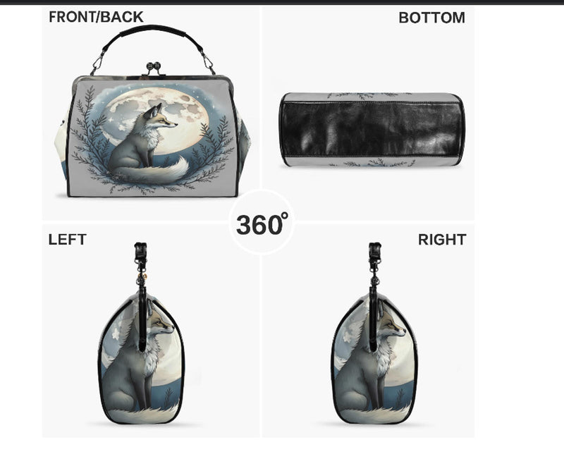 FFox Moon Mystical Hand Shoulder Cross Body Bag Satchel 9 x 13 Gift terrifictrend