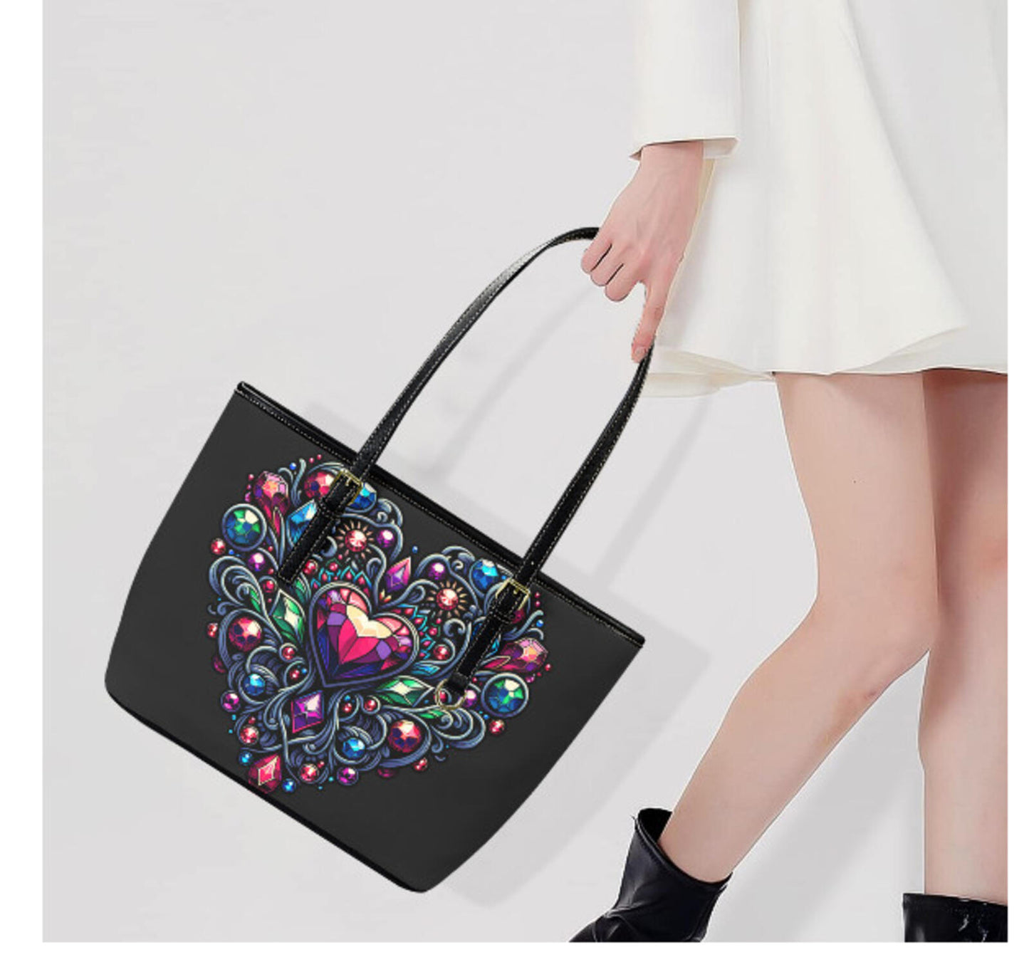 Tote Hand Shoulder Bag 12 X 15 Jewel Tones Gothic Victorian Mother's Day Gift Terrifictrend