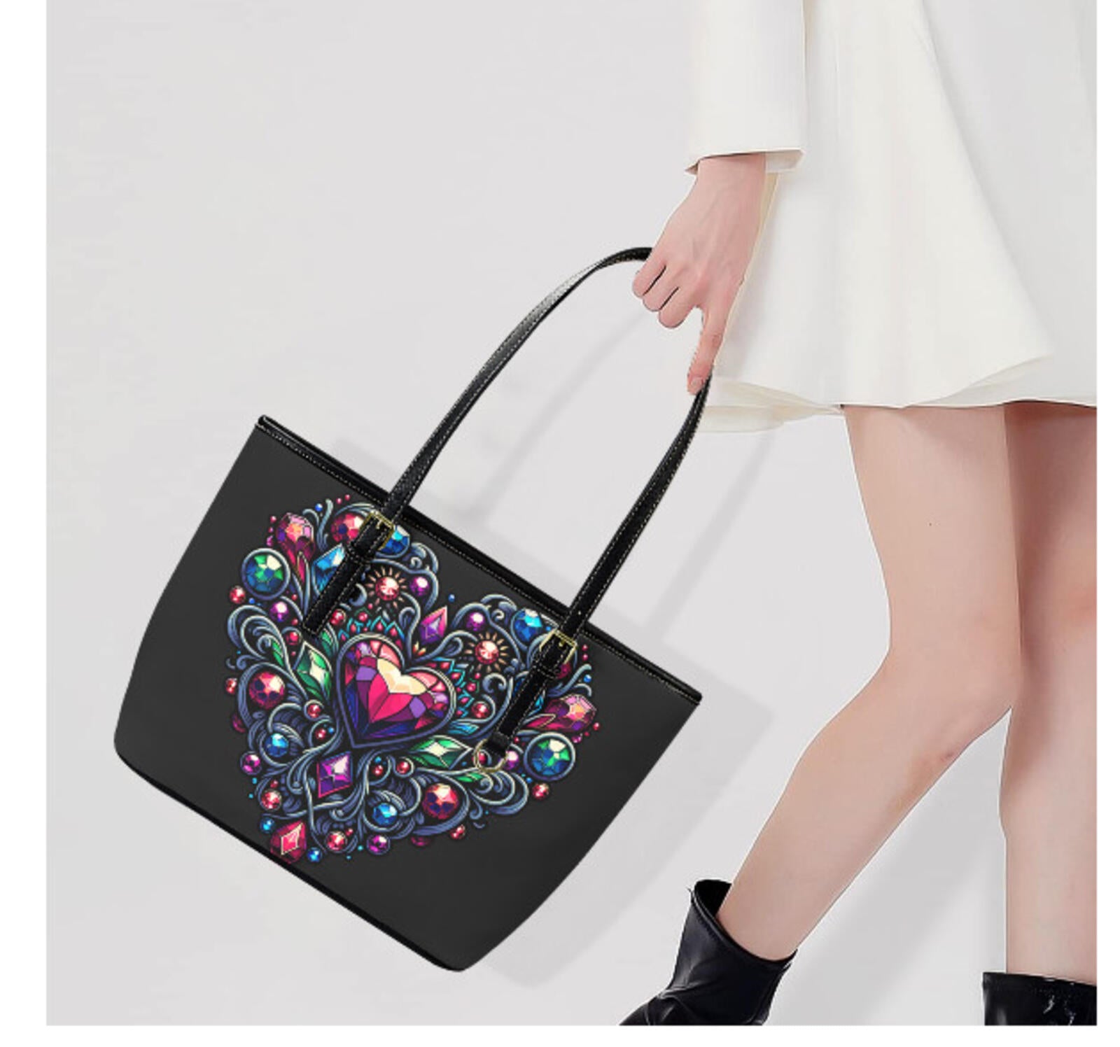 Tote Hand Shoulder Bag 12 X 15 Jewel Tones Gothic Victorian Mother's Day Gift Terrifictrend