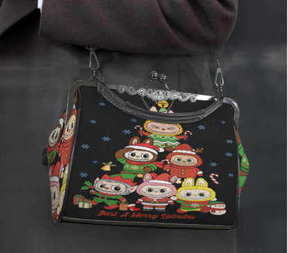LaBubu La Bubu Monster Tree  Christmas Holiday  Shoulder Cross Body Bag Satchel Kisslock