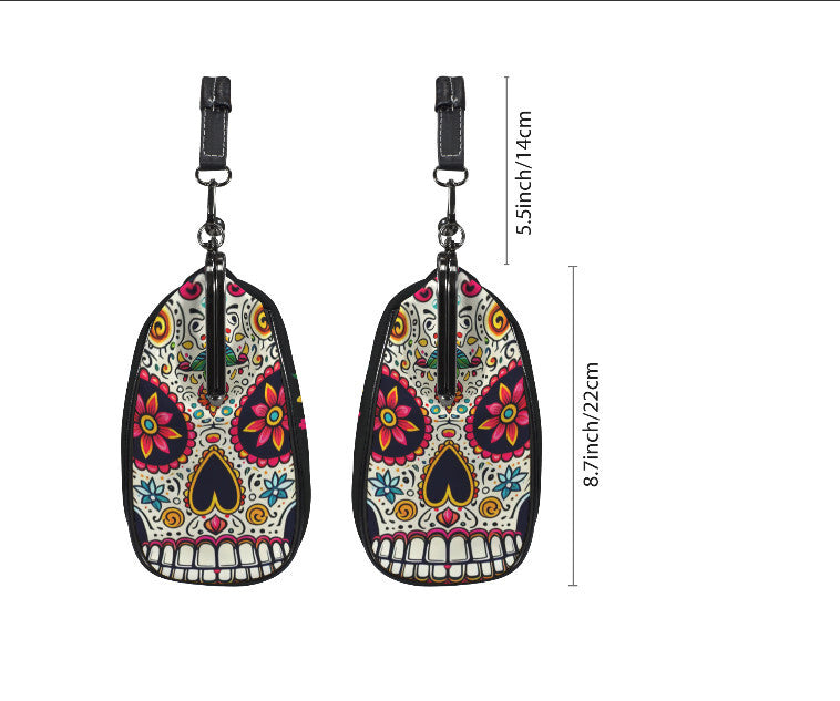 Sugar Skull Day of the Dead Halloween Floral Shoulder Cross Body Bag Satchel NEW Kisslock