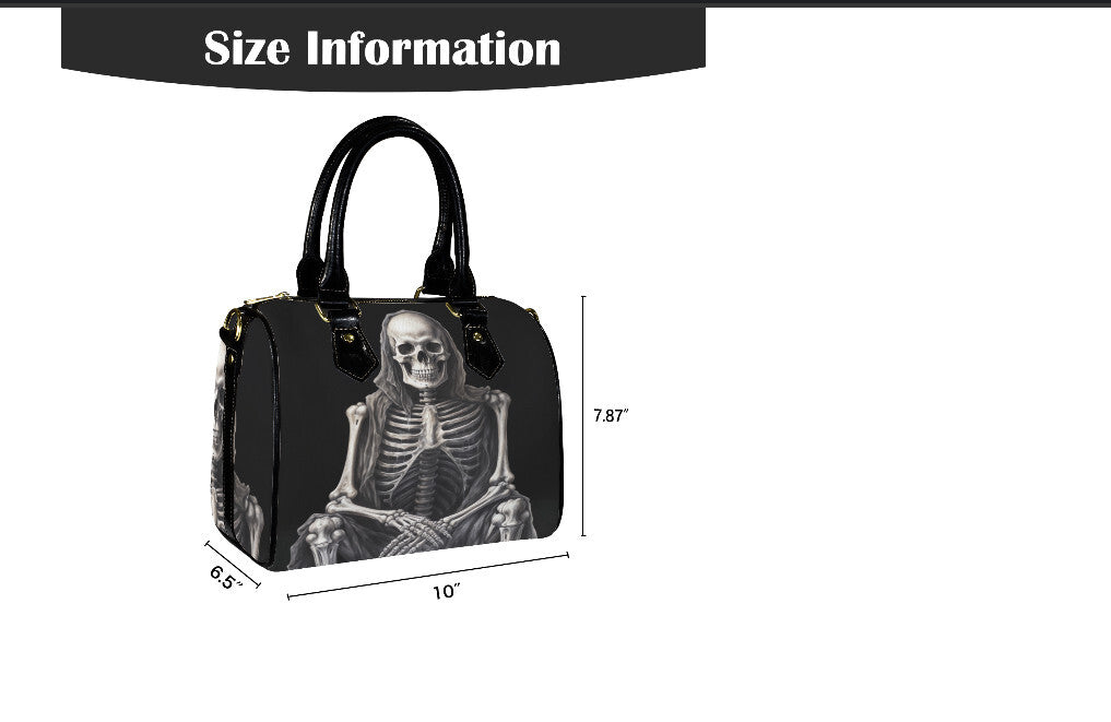 Horror Gothic Halloween Art Creepy Skeleton Shoulder Cross Body Bag Satchel Terrific trend