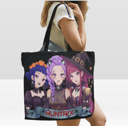 KPop Demon Hunters Huntrix Saja Girls Anime Large Halloween Tote Bag 18"x15" TerrificTrend