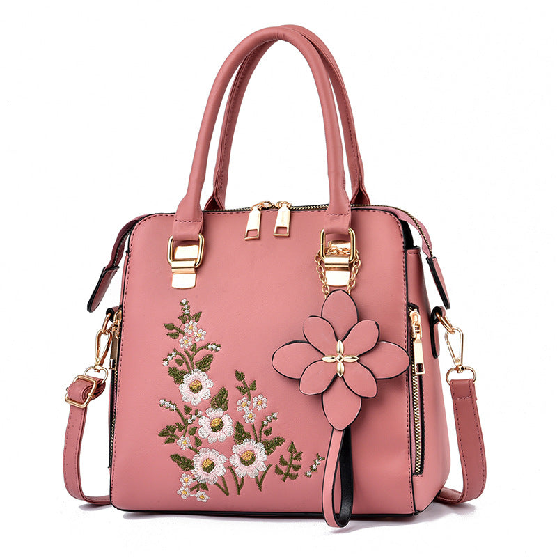 Fashion Flowers Embroidered Handbag Women Shoulder Messenger Bags Cj