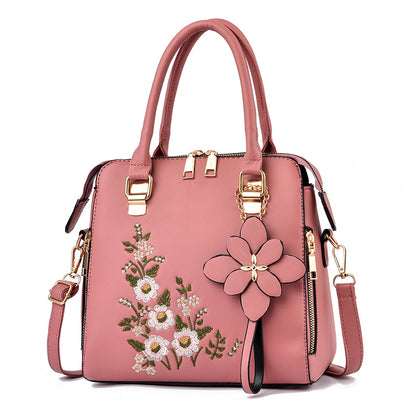 Fashion Flowers Embroidered Handbag Women Shoulder Messenger Bags Cj