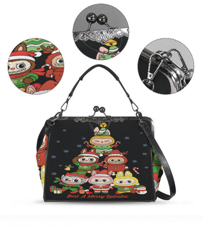 LaBubu La Bubu Monster Tree  Christmas Holiday  Shoulder Cross Body Bag Satchel Kisslock