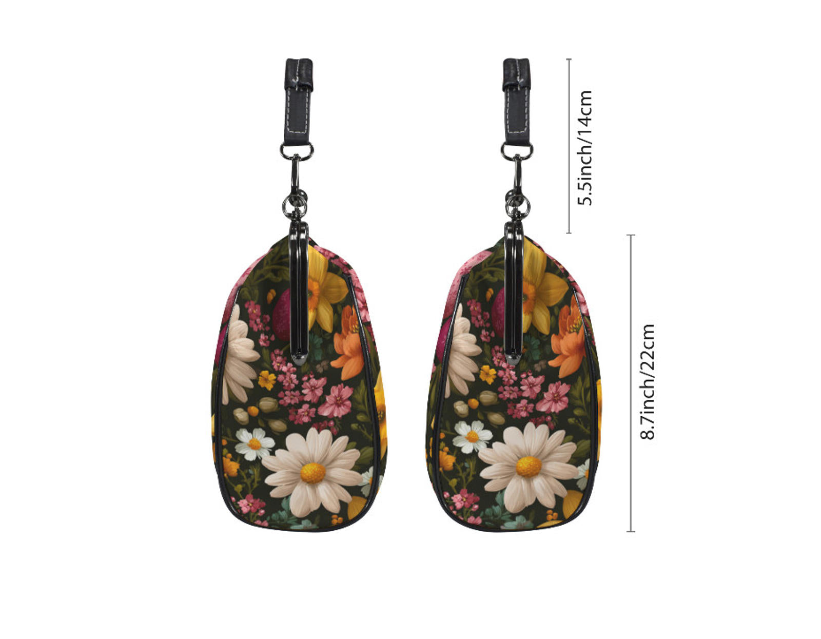 Elegant Floral Easter Egg Spring Art Design  Shoulder Cross Body Bag Satchel Kisslock