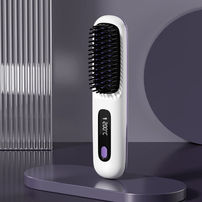 "2-in-1 Wireless Hair Straightener Comb"