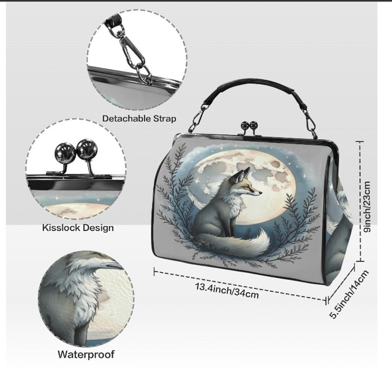 FFox Moon Mystical Hand Shoulder Cross Body Bag Satchel 9 x 13 Gift terrifictrend